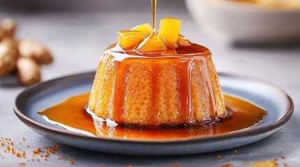 Ginger Honey Steamed Pudding with Soft Texture and Sweet Flavor