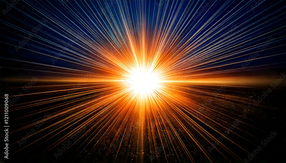 Aufkleber dynamic burst of light radiating outwards, creating a powerful and energetic visual. perfect for bac