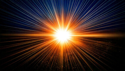Obraz premium Dynamic burst of light radiating outwards, creating a powerful and energetic visual. Perfect for backgrounds, website headers, or any project needing a sense of speed, power, or hope.