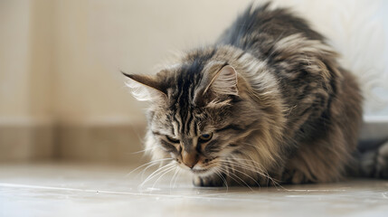 Vomiting Cat: An Unsettling Depiction of Feline Health Struggles