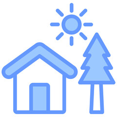 Obraz premium Landscaping Blue Icon