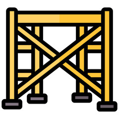 Scaffolding Outline Color Icon