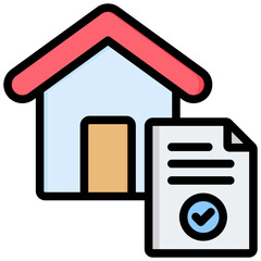 Certificate Of Occupancy Outline Color Icon