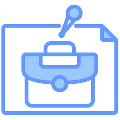 Job Posting Blue Icon