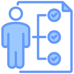 Skill Assessment Blue Icon