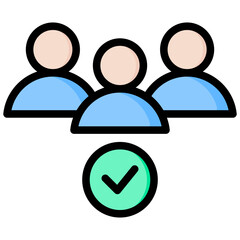 Recruitment Outline Color Icon