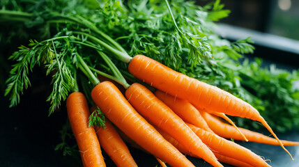  fresh carrots close-up
