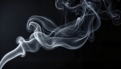 Wispy smoke texture on black background