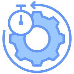 Efficiency Blue Icon