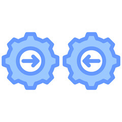 Lean Management Blue Icon