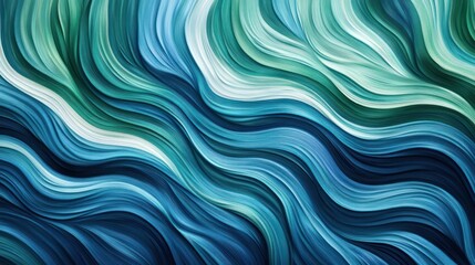 Abstract Swirling Ocean: Teal and Blue Wave Abstract Art