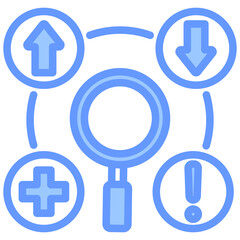 Obraz premium Swot Analysis Blue Icon