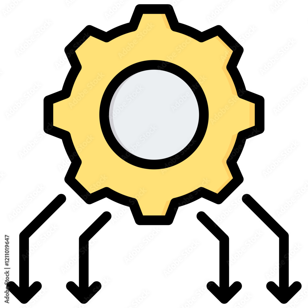 Aufkleber resource allocation outline color icon