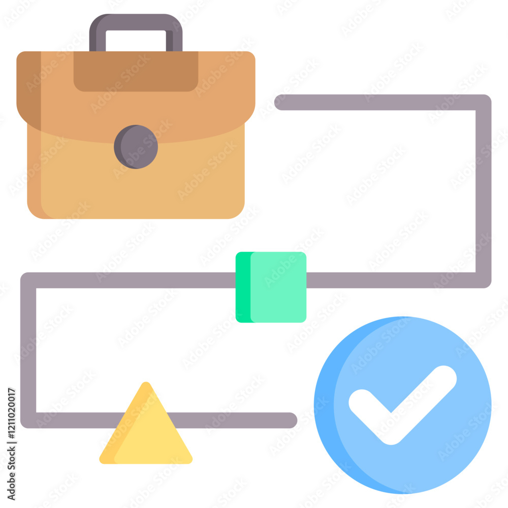 Poster workflow flat icon