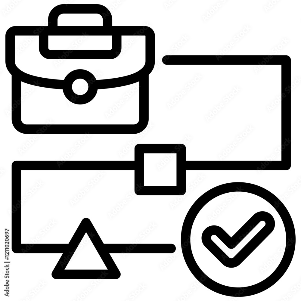 Poster workflow outline icon