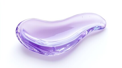 Lavender gel swatch, studio shot, white background, beauty product