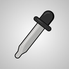 Medical glass pipette colored...