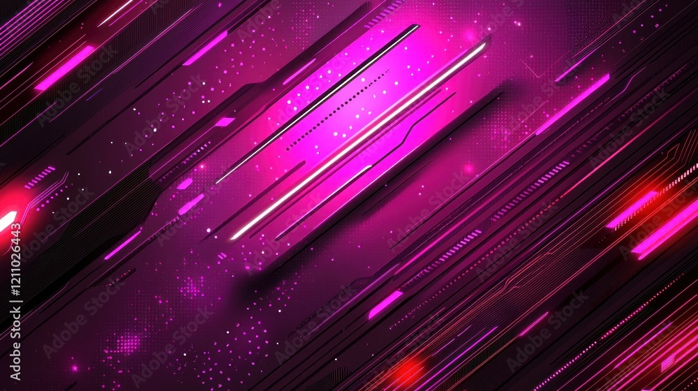 Canvas Prints dynamic abstract background with glowing pink and magenta streaks