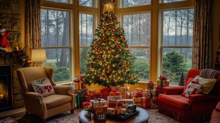 Cozy Christmas Eve: A Festive Home Scene