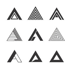 Letter A graphic vector diagram