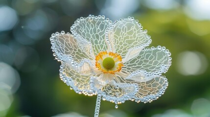 Lace Flower: A beautifully intricate flower made from lace, often used in decorative pieces, adding a touch of vintage elegance and detailed artistry.
