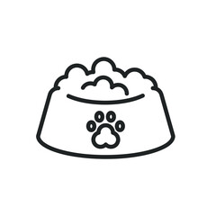 Pet food thin line icons. Editable stroke and Perfect pixel on transparent background