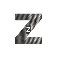 Obraz premium Letter Z graphic vector diagram