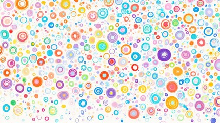 Fototapeta premium Colorful confetti circles digital art background