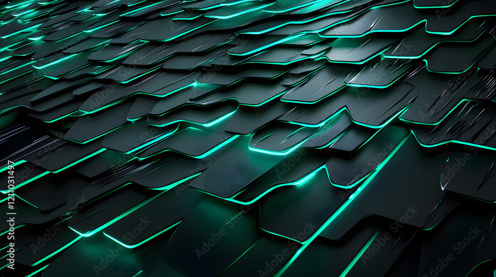 Aufkleber dynamic abstract digital patterns virtual space graphic design futuristic environment close-up view 