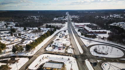 Aerial Drone of New Jersey Real Estate Winter 2025