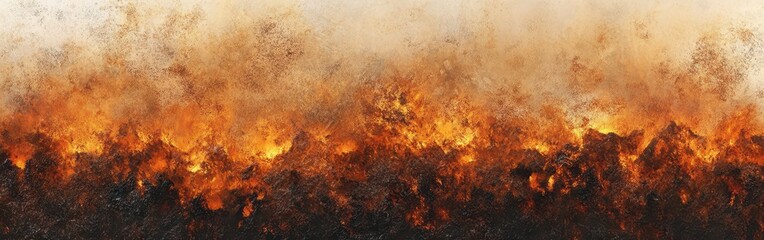 Obraz premium Fire and flames isolated on a white background with a clipping path. The image is in full focus, depicting a fiery wall.