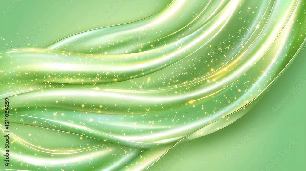 Poster flowing green abstract background digital creation graphic design vibrant environment artistic viewp
