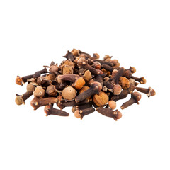 Obraz premium A colorful assortment of whole cloves, isolated on a transparent background, perfect for culinary arts and spice-themed projects.