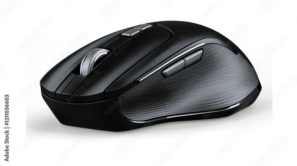 Poster ergonomic wireless computer mouse with textured gray side