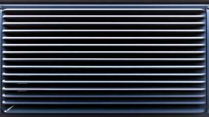 Air conditioning unit with symmetrical metal fins, providing efficient cooling