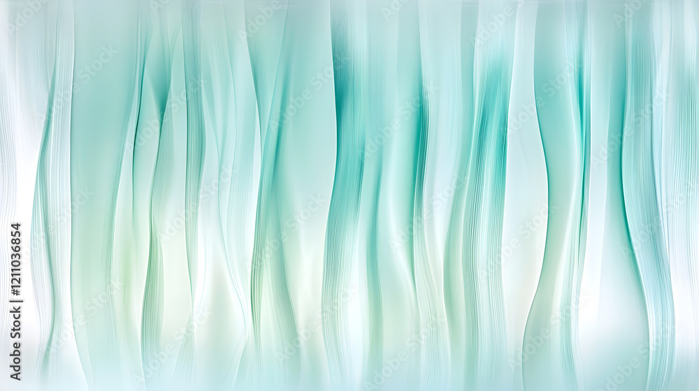 Poster flowing light patterns abstract art digital creation minimalist environment soft colors contemporary