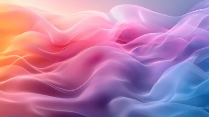 Obraz premium Abstract colorful background with wavy lines and pastel colors.