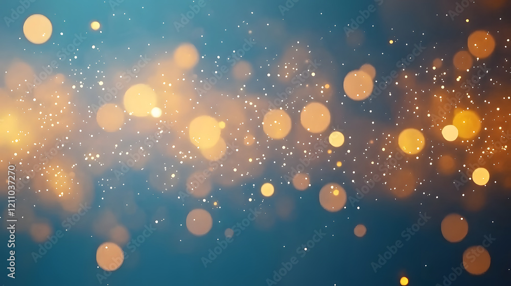 Poster magical glowing bokeh lights abstract background digital art studio setting close-up view enchanting