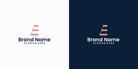 letter e and ladder logo