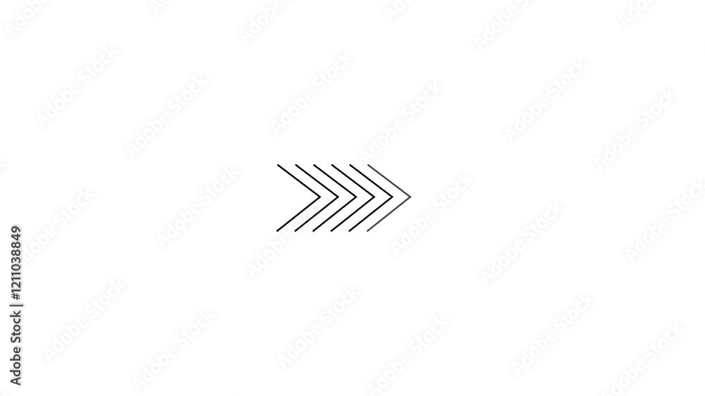 Aufkleber abstract minimalist geometric background. arrows animation of colorful light signal spreading with a