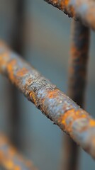 Close up shot of black metal rods. Abstract background.