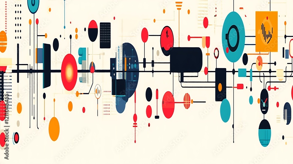 Poster abstract geometric network design illustrating complex systems