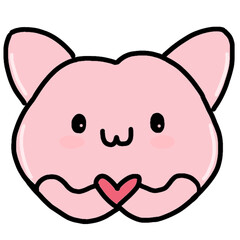 pig with heart