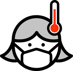 감기 벡터 일러스트 아이콘 디자인 