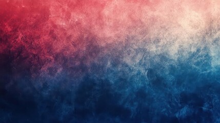 Fototapeta premium ethereal gradient background flowing between deep crimson and cobalt blue, subtle film grain overlay, dreamy atmospheric composition
