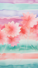 Digital watercolor oil painting landscape abstract graphic poster background