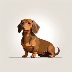 Obraz na płótnie Canvas 可愛いチョコタンのダックスフント