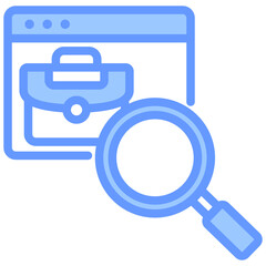 Job Search Blue Icon