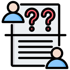 Interview Skill Outline Color Icon