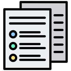 Practice Tests Outline Color Icon